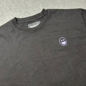 BigFace Core Heavyweight Tshirt Mens XL Black Short Sleeve Embroidered Smiley US